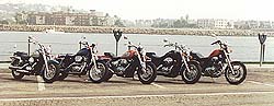 Harley-Davidson 883 Sportster, Kawasaki Vulcan 800 Classic, Yamaha Virago 750, Honda Shadow ACE 750 и Suzuki Marauder VZ 800